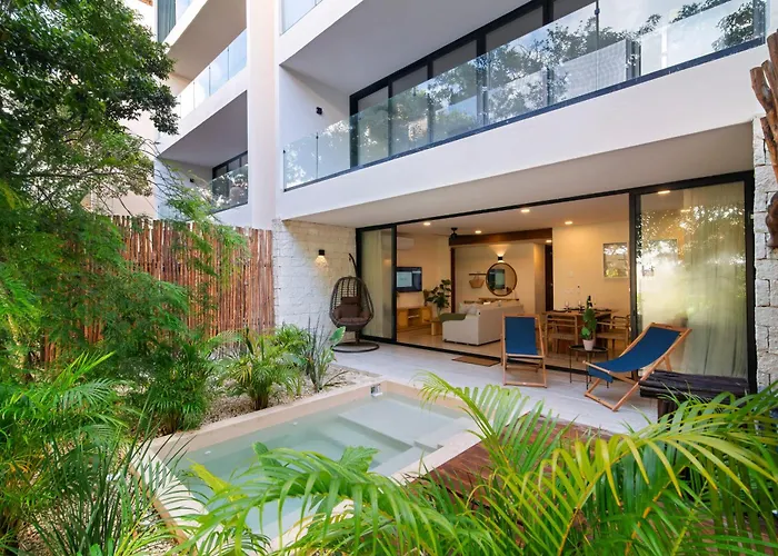 Hébergement de vacances Tropical 2 Bedroom | Private Balcony & Rooftop | Casago Tulum